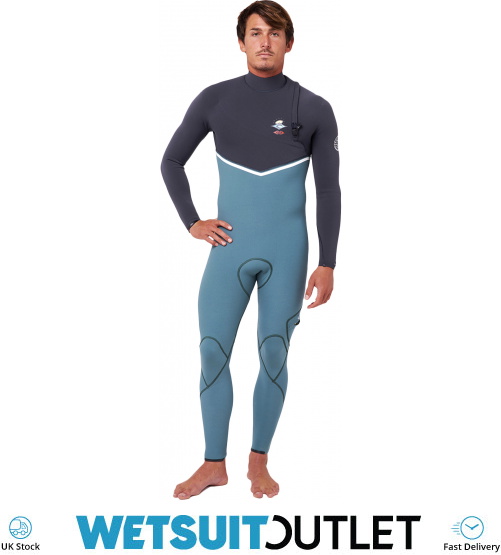 2022 Rip Curl Mens EBomb 4/3mm Zip Free Wetsuit WSMYWE Muted Green